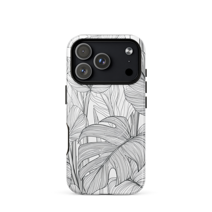 'Tropical Lines' iPhone 17 Pro MagSafe tough phone case - protective glossy case NZ Australia