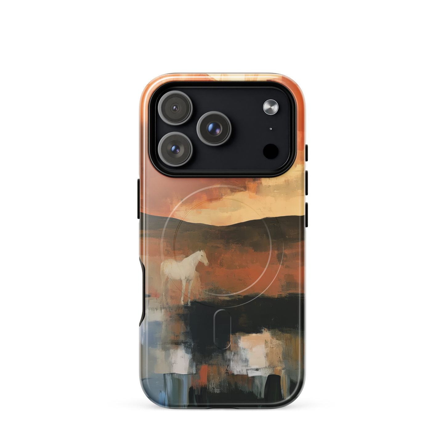 'Ember Fields' iPhone 17 Pro MagSafe phone case - protective glossy case NZ Australia
