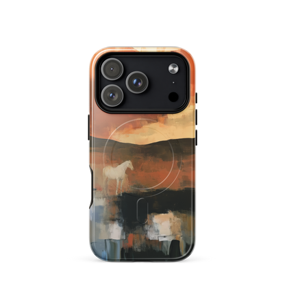 'Ember Fields' iPhone 17 Pro MagSafe phone case - protective glossy case NZ Australia