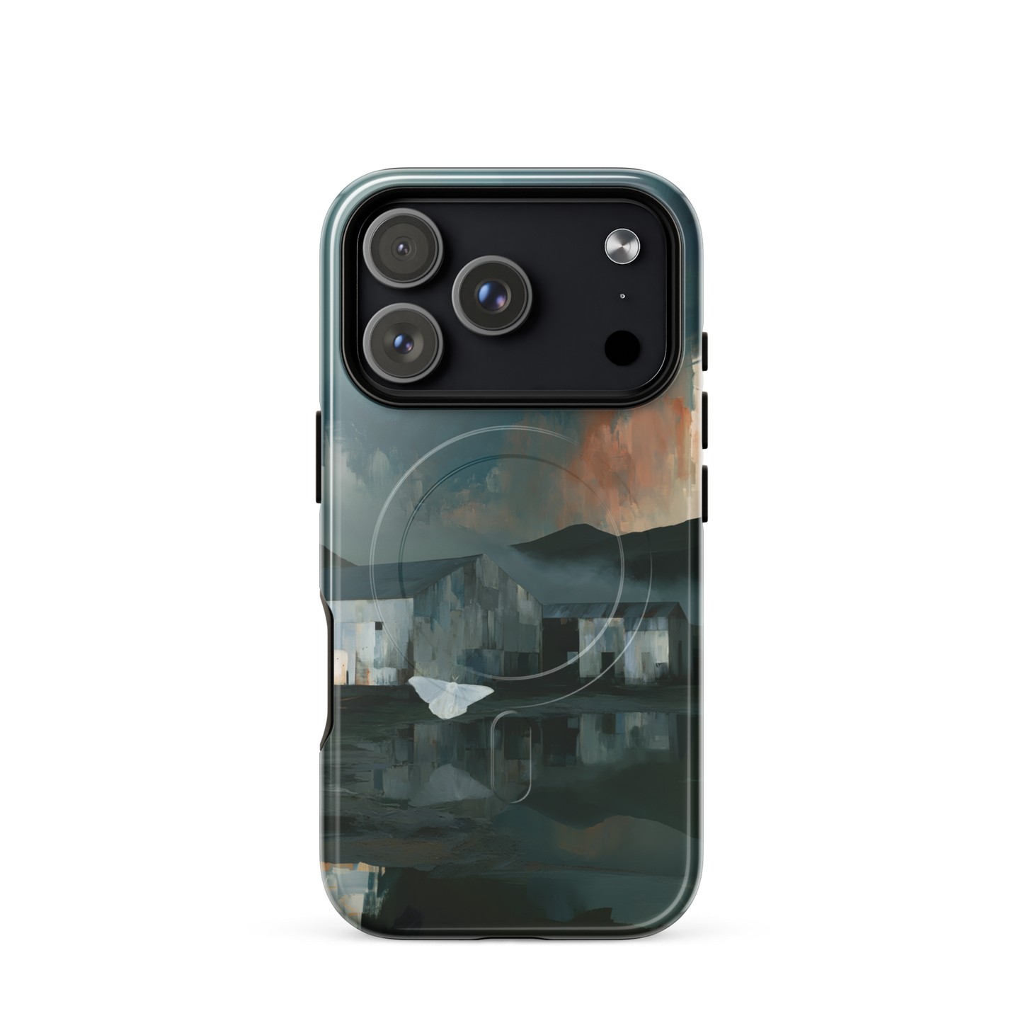 'Evening Flight' iPhone 17 Pro MagSafe phone case - protective glossy case NZ Australia