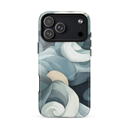 'Ebb and Flow' iPhone 17 Pro Max MagSafe tough phone case - protective glossy case NZ Australia