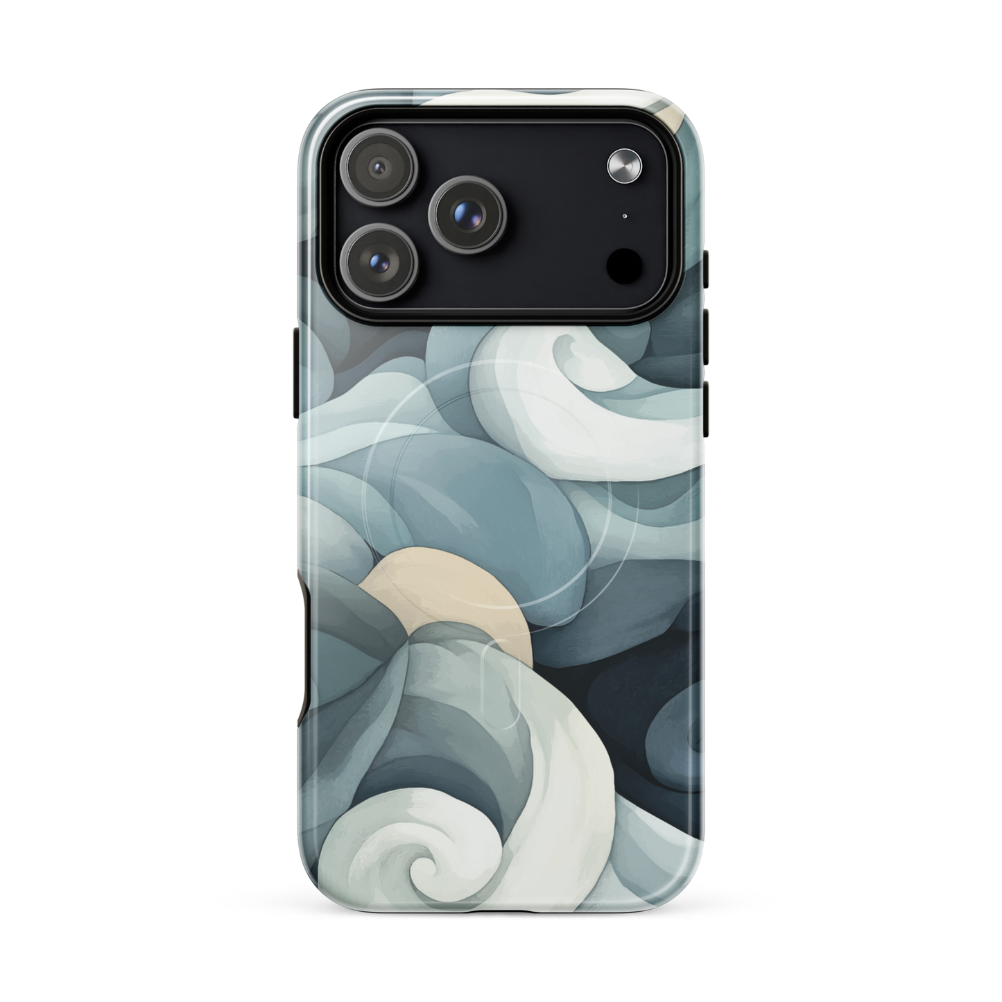 'Ebb and Flow' iPhone 17 Pro Max MagSafe tough phone case - protective glossy case NZ Australia