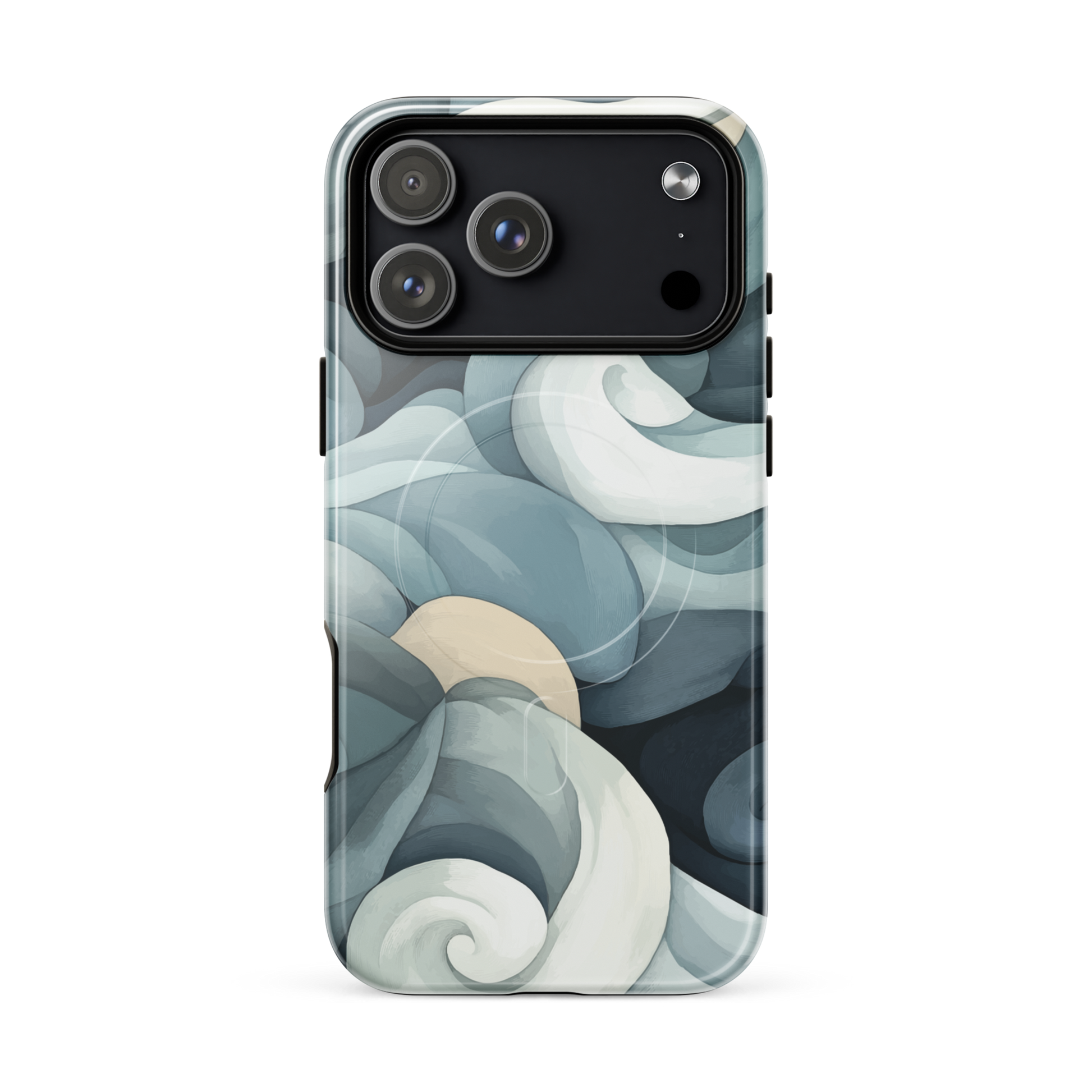 'Ebb and Flow' iPhone 17 Pro Max MagSafe tough phone case - protective glossy case NZ Australia