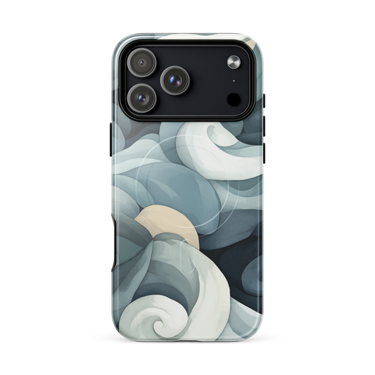 'Ebb and Flow' iPhone 17 Pro Max MagSafe tough phone case - protective glossy case NZ Australia