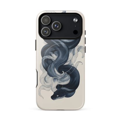 'Midnight Python' iPhone 17 Pro Max MagSafe tough phone case - protective glossy case NZ Australia