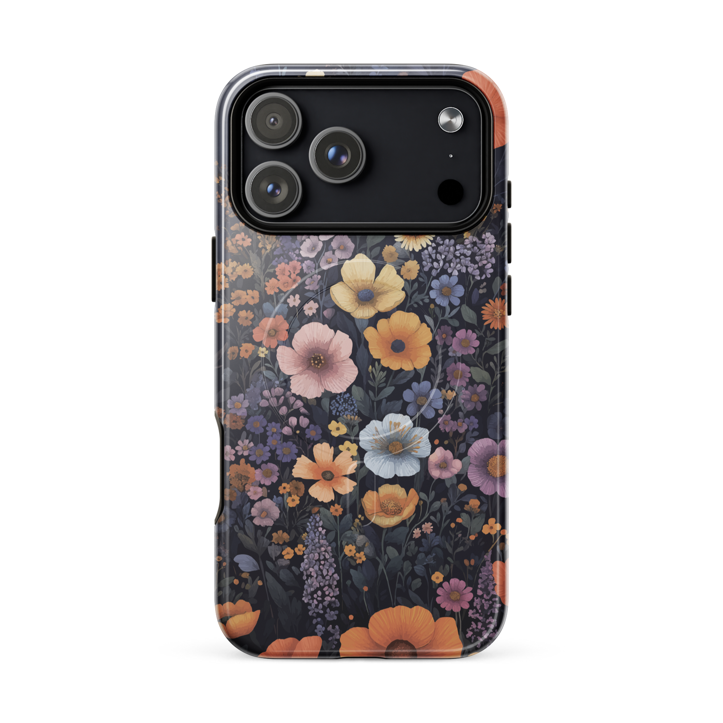 'Wildflowers' iPhone 17 Pro Max MagSafe tough phone case - protective glossy case NZ Australia