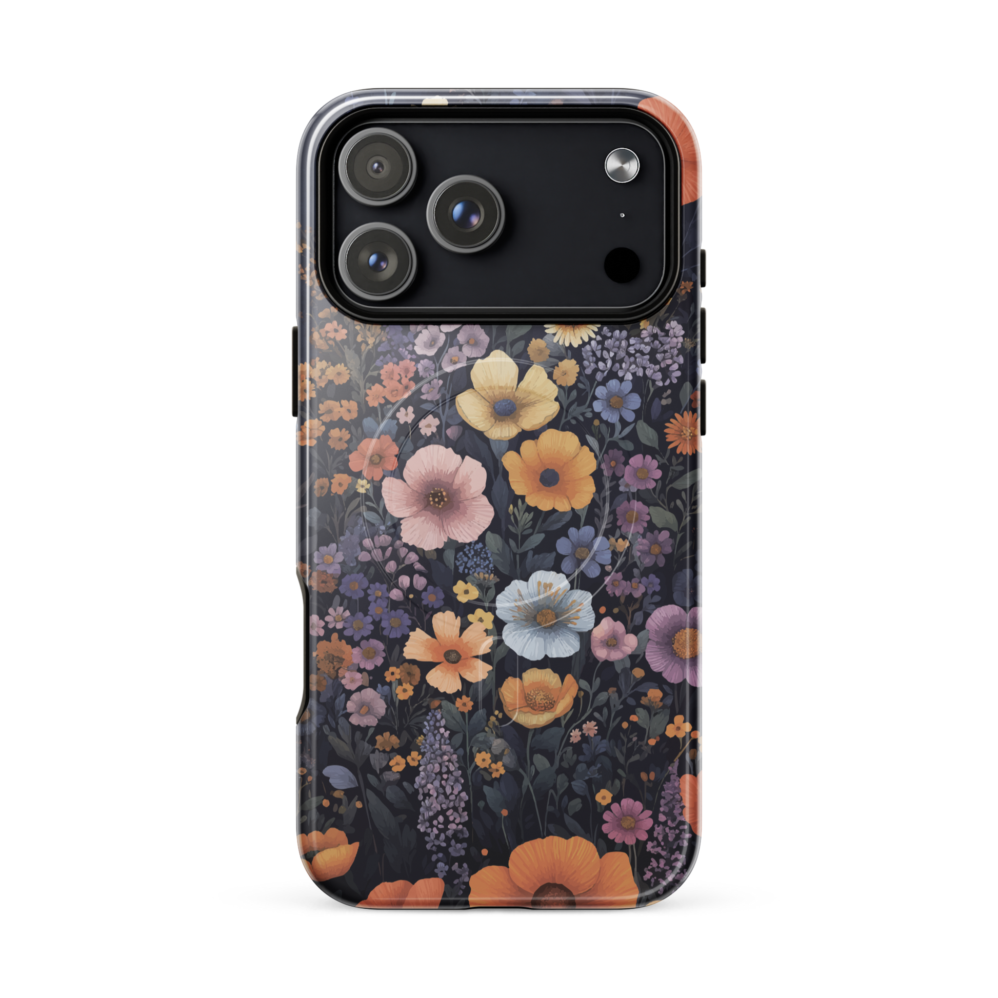 'Wildflowers' iPhone 17 Pro Max MagSafe tough phone case - protective glossy case NZ Australia