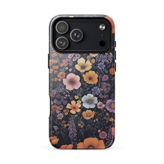 'Wildflowers' iPhone 17 Pro Max MagSafe tough phone case - protective glossy case NZ Australia