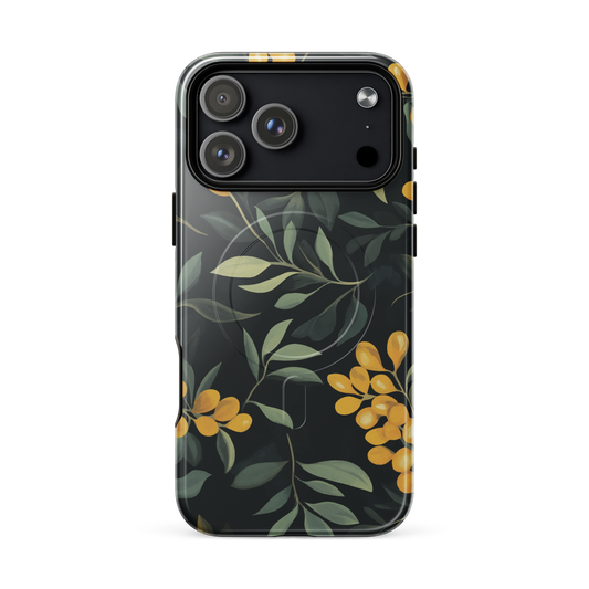 'NZ Kowhai' iPhone 17 Pro Max MagSafe tough phone case - protective glossy case NZ Australia