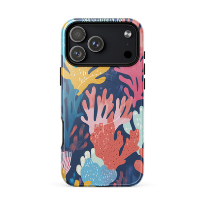 'Coral Reef' iPhone 17 Pro Max MagSafe tough phone case - protective glossy case NZ Australia