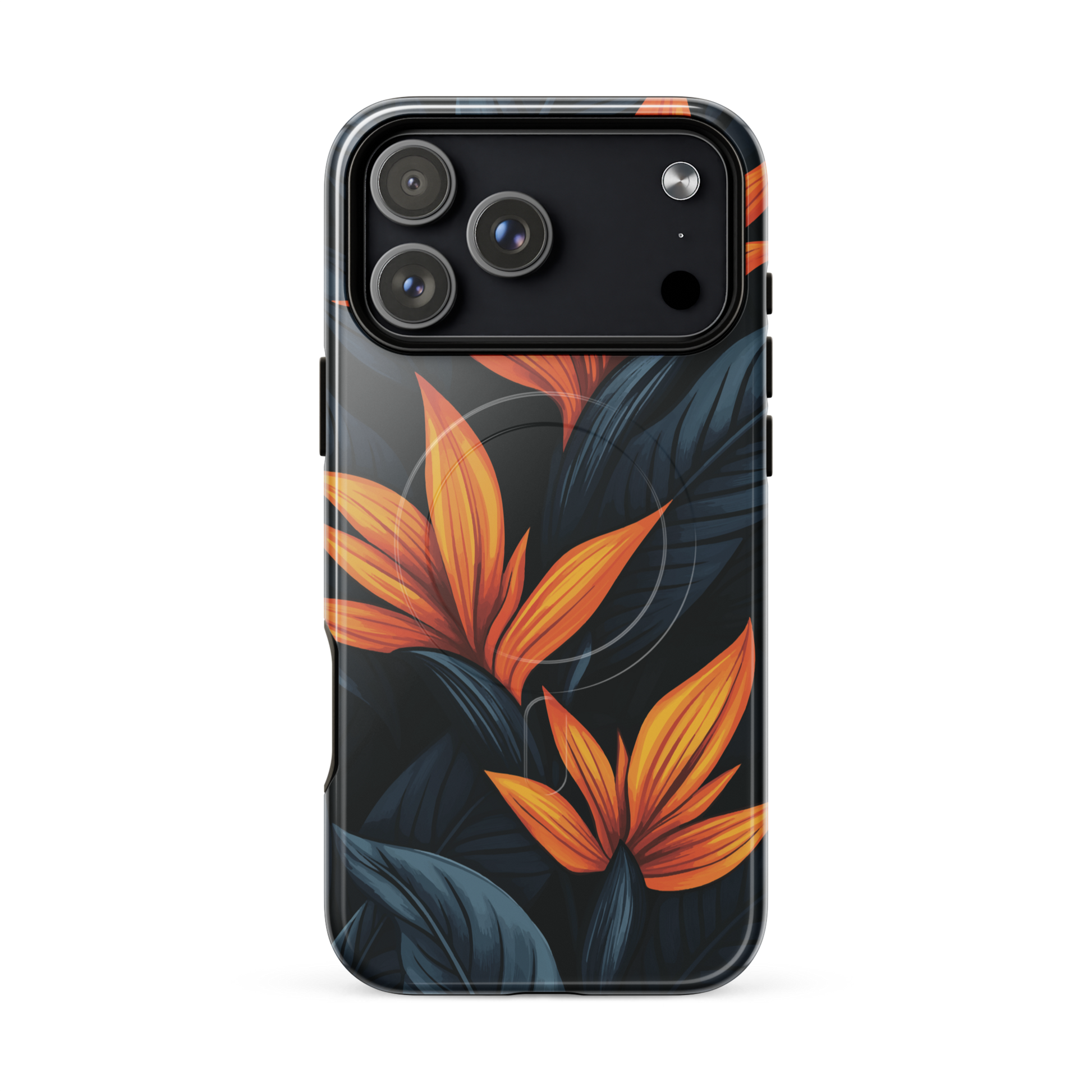 'Bird of Paradise' iPhone 17 Pro Max MagSafe tough phone case - protective glossy case NZ Australia