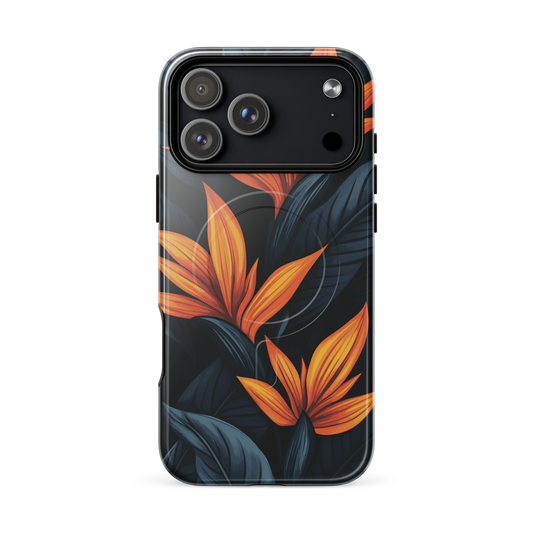 'Bird of Paradise' iPhone 17 Pro Max MagSafe tough phone case - protective glossy case NZ Australia