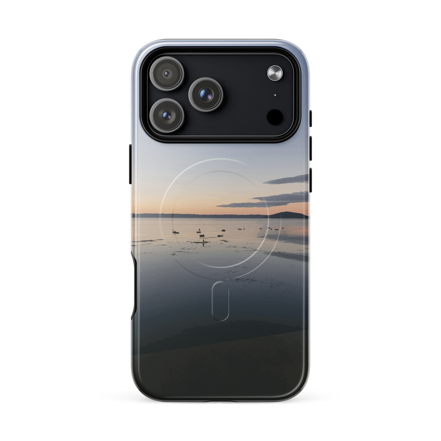 'Whispers on the Lake' iPhone 17 Pro Max MagSafe tough phone case - protective glossy case NZ Australia