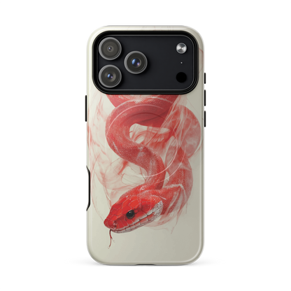 'Red Snake' iPhone 17 Pro Max MagSafe tough phone case - protective glossy case NZ Australia