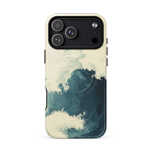 'Rising Swell' iPhone 17 Pro Max MagSafe tough phone case - protective glossy case NZ Australia