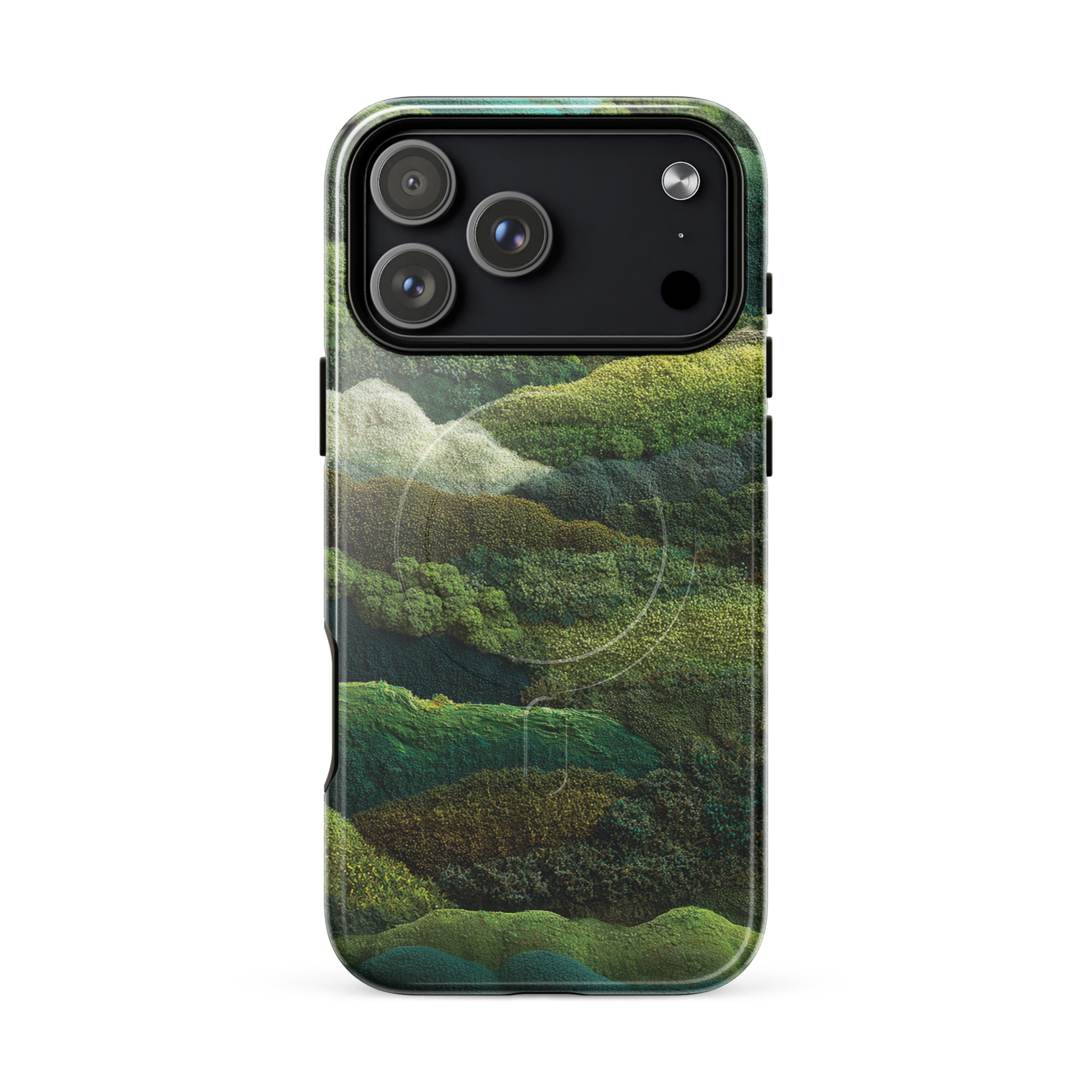 'Forest Layers' iPhone 17 Pro Max MagSafe tough phone case - protective glossy case NZ Australia