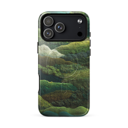 'Forest Layers' iPhone 17 Pro Max MagSafe tough phone case - protective glossy case NZ Australia