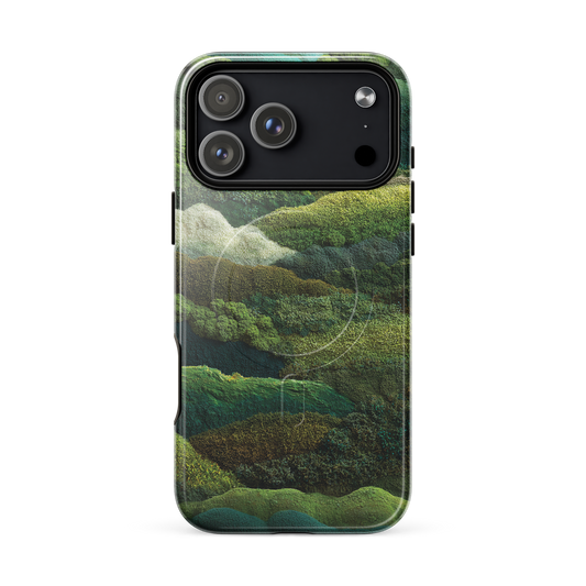 'Forest Layers' iPhone 17 Pro Max MagSafe tough phone case - protective glossy case NZ Australia