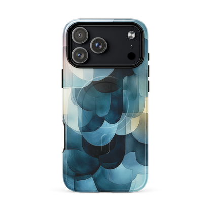 'Blue Forms' iPhone 17 Pro Max MagSafe tough phone case - protective glossy case NZ Australia