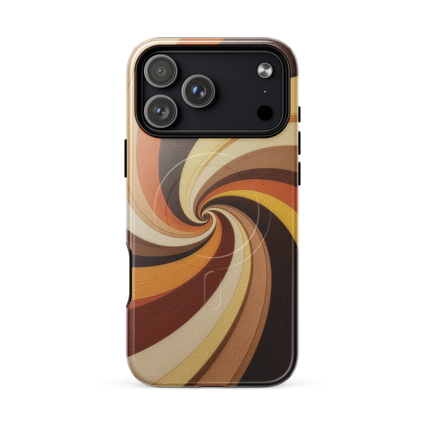 'Golden Swirl' iPhone 17 Pro Max MagSafe tough phone case - protective glossy case NZ Australia