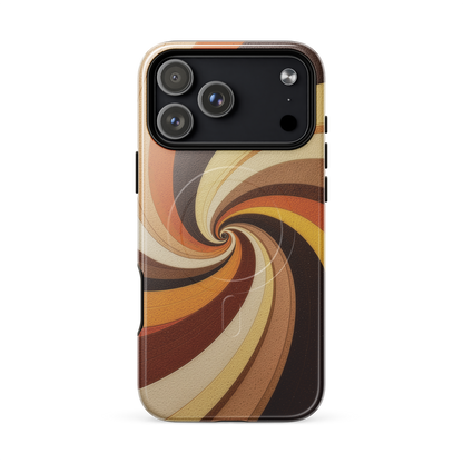 'Golden Swirl' iPhone 17 Pro Max MagSafe tough phone case - protective glossy case NZ Australia