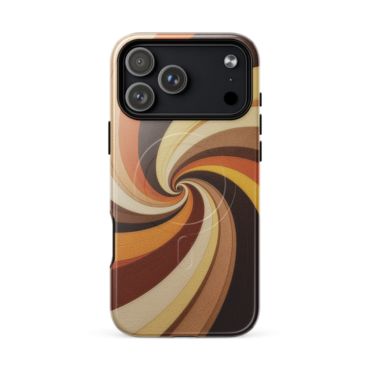 'Golden Swirl' iPhone 17 Pro Max MagSafe tough phone case - protective glossy case NZ Australia
