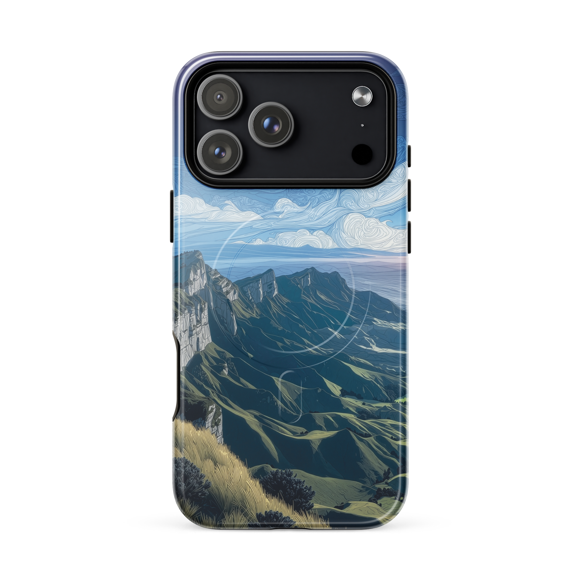 'Te Mata Peak' iPhone 17 Pro Max MagSafe tough phone case - protective glossy case NZ Australia