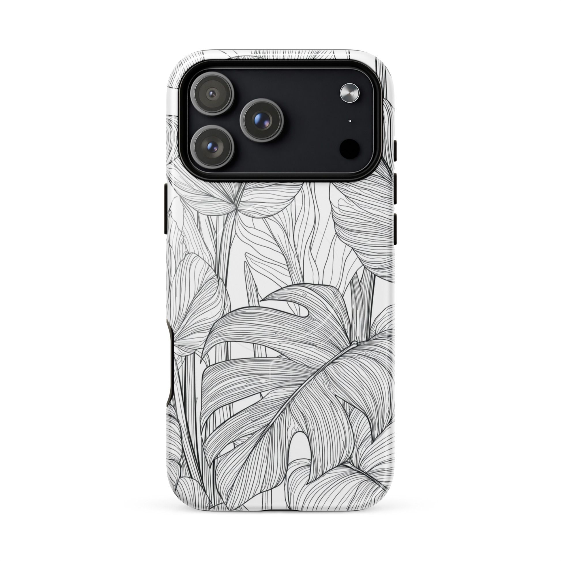 'Tropical Lines' iPhone 17 Pro Max MagSafe tough phone case - protective glossy case NZ Australia