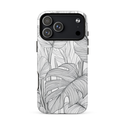 'Tropical Lines' iPhone 17 Pro Max MagSafe tough phone case - protective glossy case NZ Australia