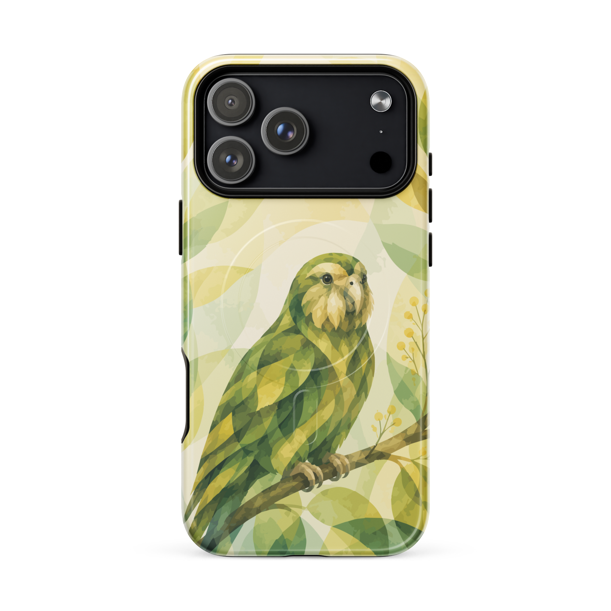 'Kakapo' iPhone 17 Pro Max MagSafe tough phone case - protective glossy case NZ Australia