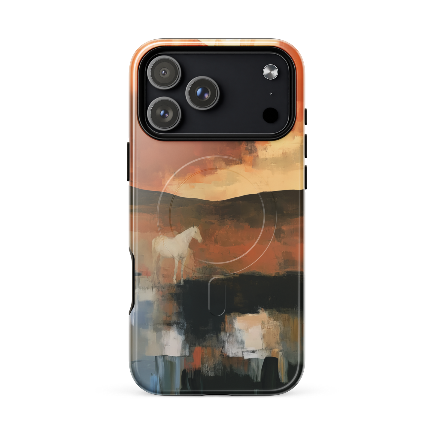 'Ember Fields' iPhone 17 Pro Max MagSafe phone case - protective glossy case NZ Australia