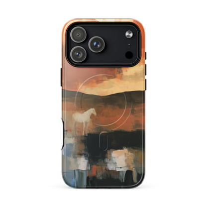'Ember Fields' iPhone 17 Pro Max MagSafe phone case - protective glossy case NZ Australia