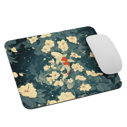 Koi, a stunning mouse pad inspired by the graceful elegance of koi fish gliding through a peaceful pond.