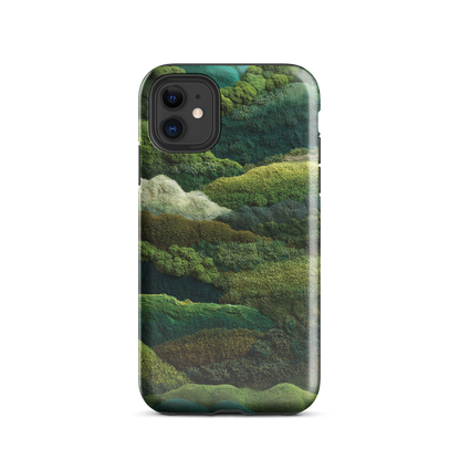 Verdant layers phone case | Abstract green design NZ