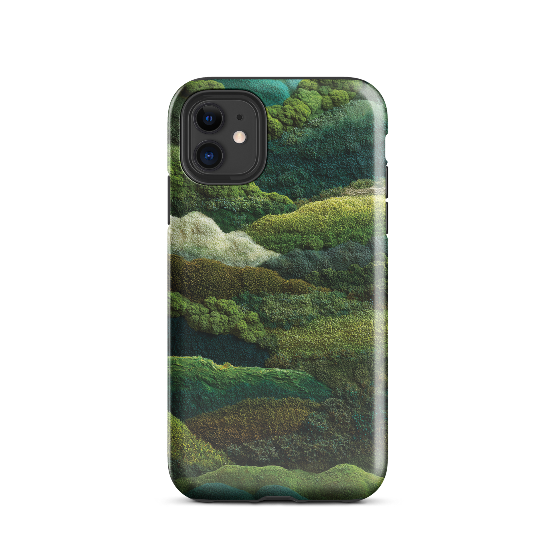 Verdant layers phone case | Abstract green design NZ