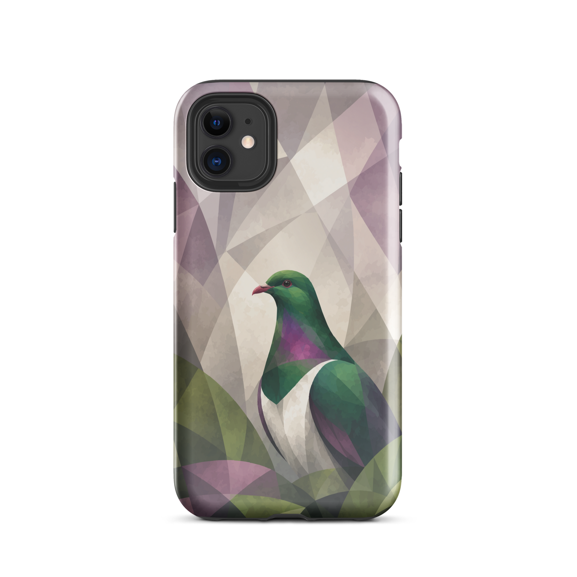 'Kererū' iPhone 11 tough phone case - protective glossy case NZ Australia
