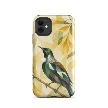'Tūī' iPhone 11 tough phone case - protective glossy case NZ Australia
