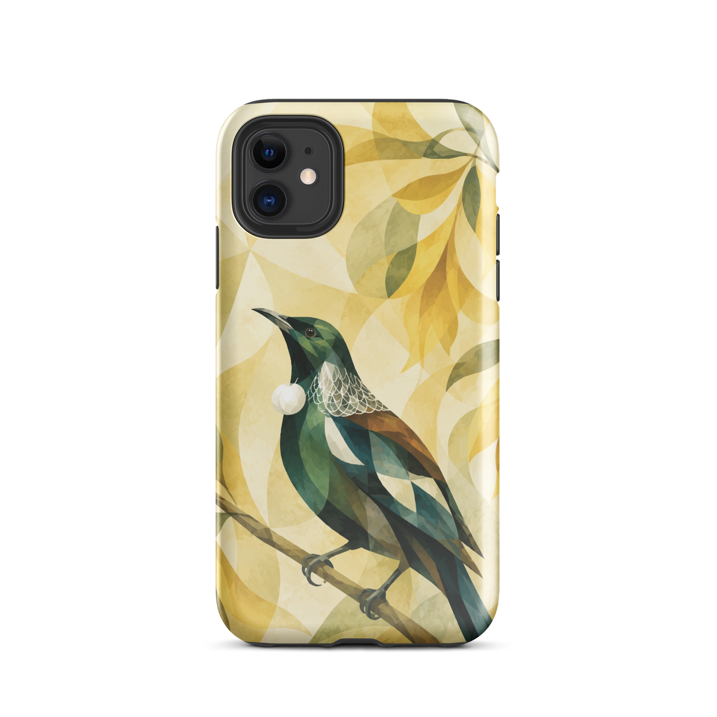 'Tūī' iPhone 11 tough phone case - protective glossy case NZ Australia