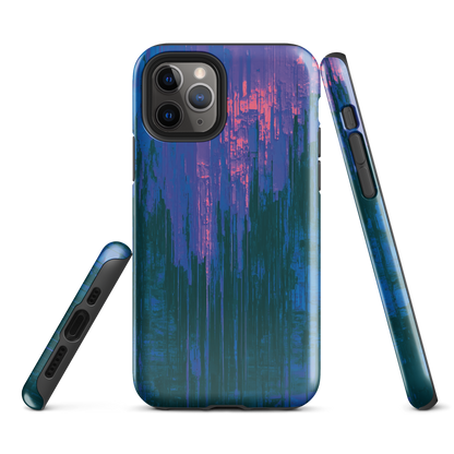 Digital Glitch iPhone case. This striking artwork features a dynamic distortion effect that mimics the visual chaos of a digital malfunction—glitchy lines, vibrant streaks, and pixel-like patterns merge into a futuristic aesthetic. It’s a perfect blend of modern design and edgy street style.