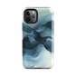 A calming abstract landscape protective phone case inspired by quiet valleys and soft blue tones.