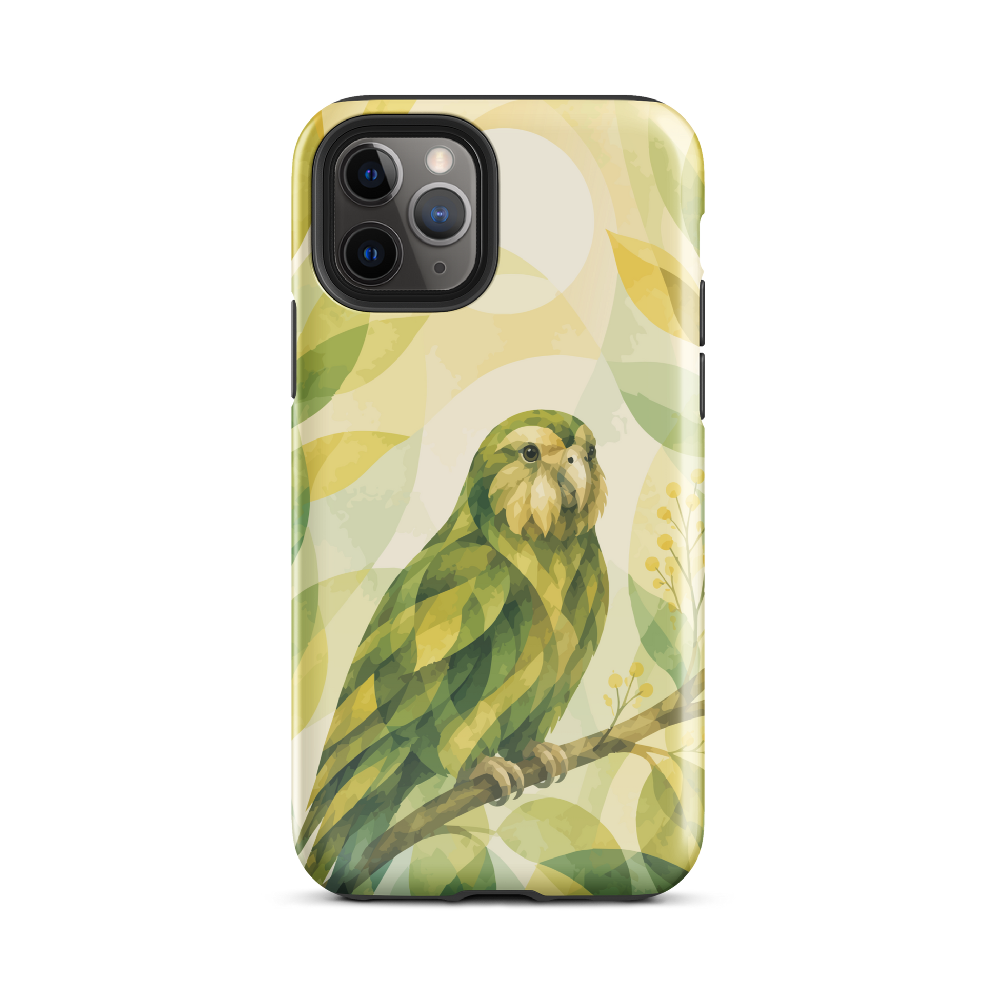'Kākāpō' iPhone 11 Pro tough phone case - protective glossy case NZ Australia
