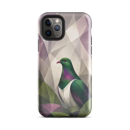 'Kererū' iPhone 11 Pro tough phone case - protective glossy case NZ Australia