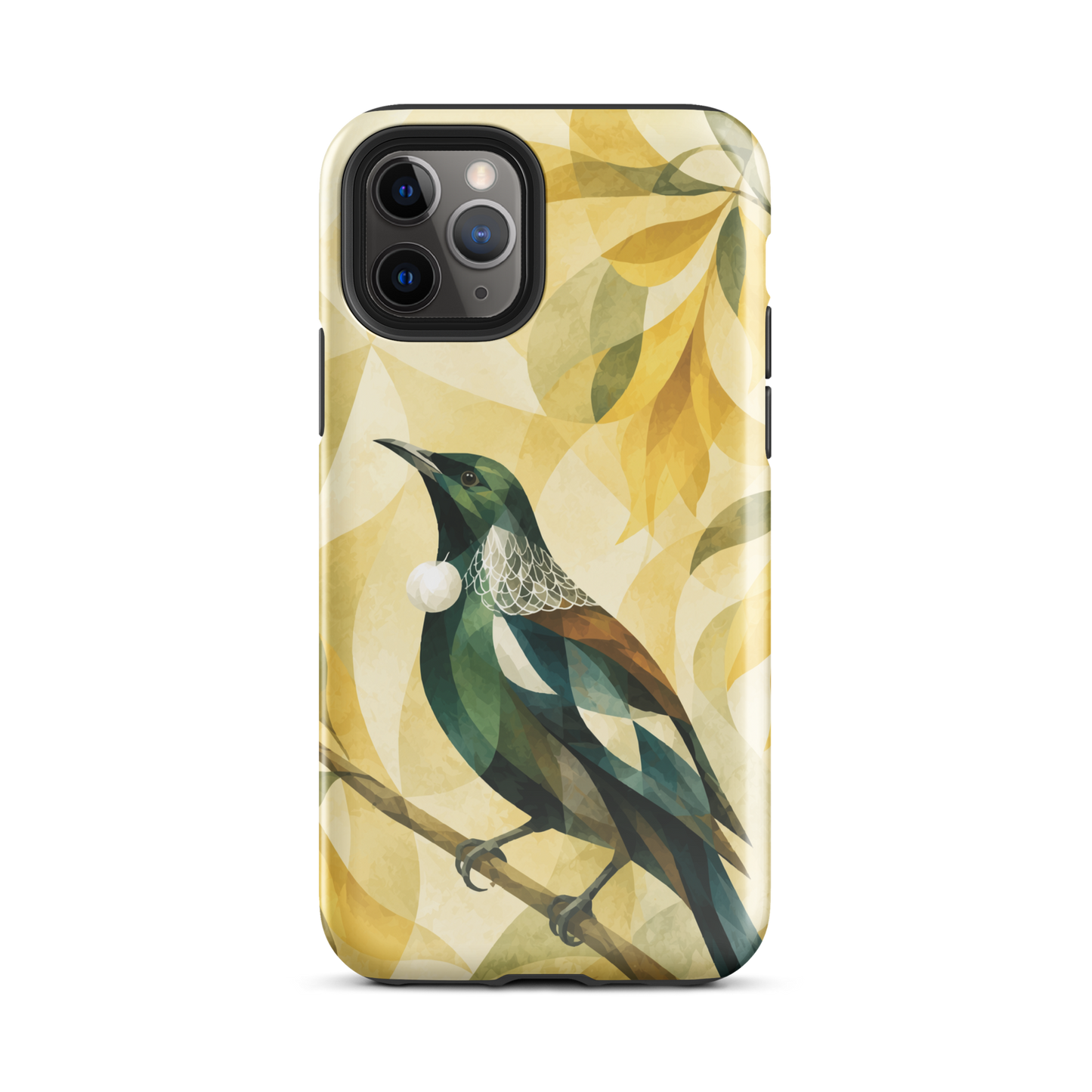 'Tūī' iPhone 11 Pro tough phone case - protective glossy case NZ Australia