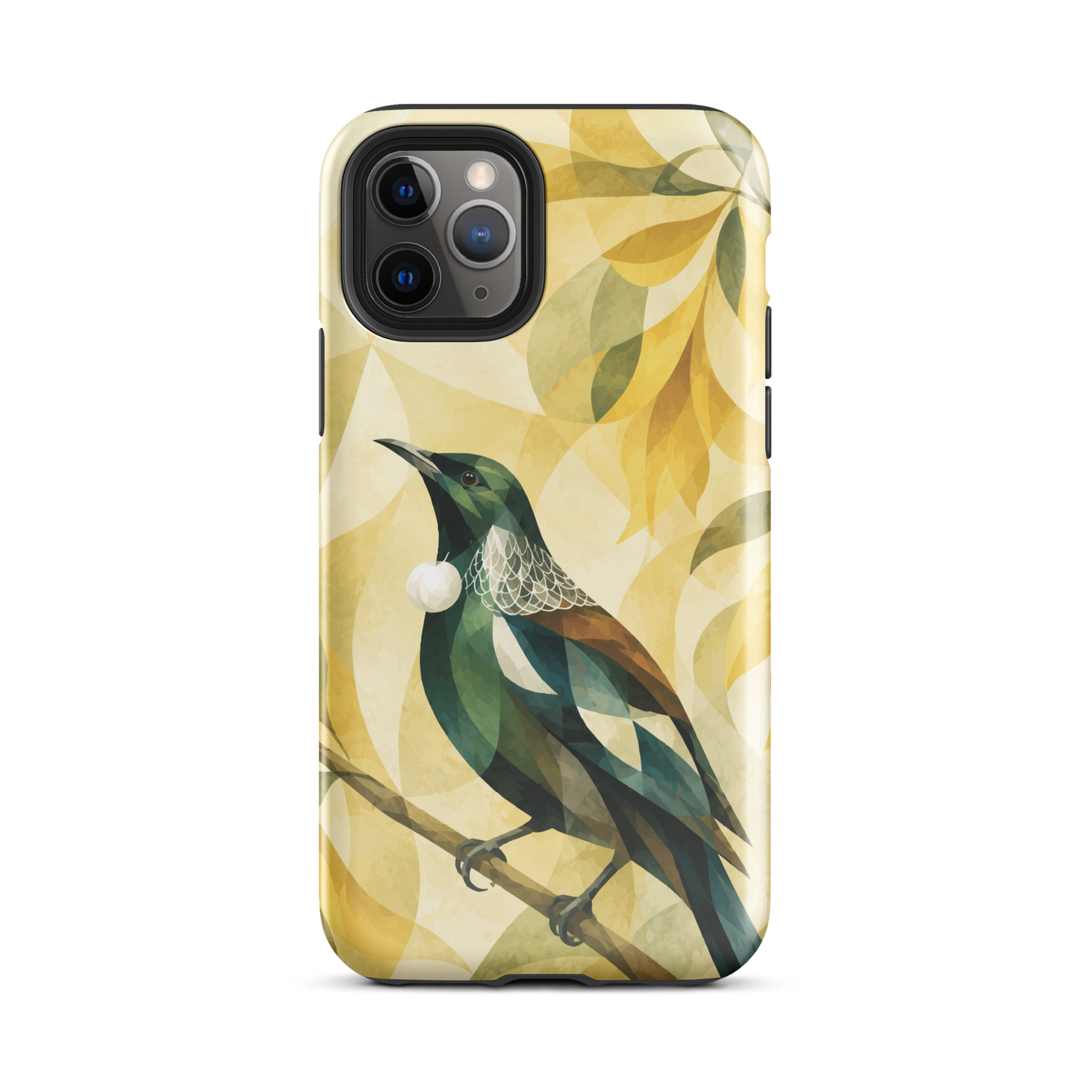 'Tūī' iPhone 11 Pro tough phone case - protective glossy case NZ Australia