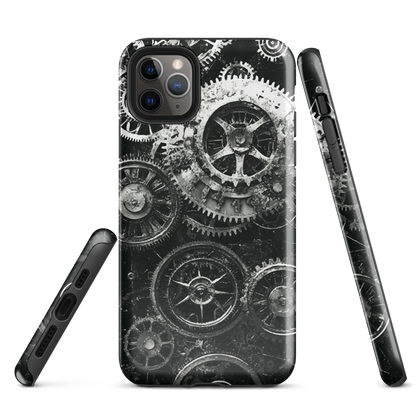 'Clockwork' iPhone phone case, a stunning fusion of gears, cogs, and vintage industrial charm. Inspired by the beauty of classic timepieces and steampunk aesthetics.
