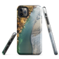 Phone case with aerial riverbend artwork and earthy tones, designed by New Zealand artist Ben Hart.