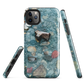 Washed Away designer phone case with abstract river stone artwork in earthy blues and natural tones.