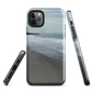 Phone case with a scenic photo of Riversdale Beach and ocean waves.