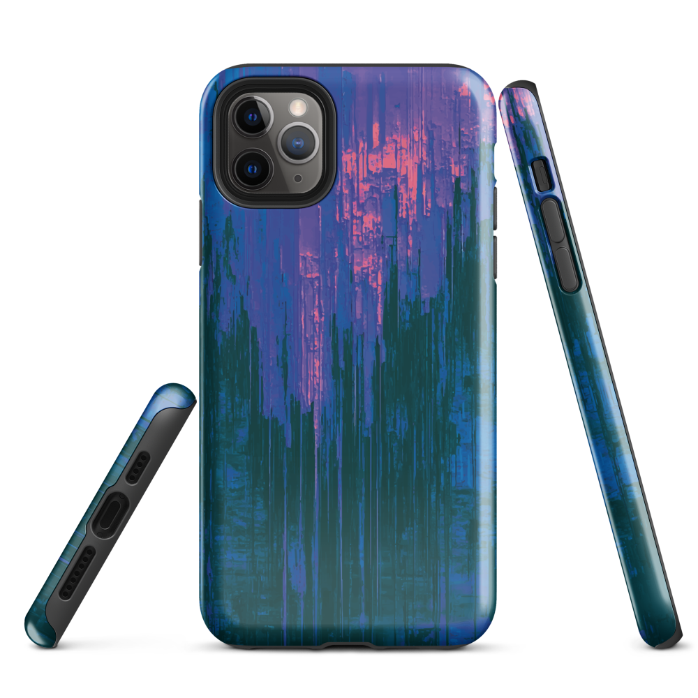 Digital Glitch iPhone case. This striking artwork features a dynamic distortion effect that mimics the visual chaos of a digital malfunction—glitchy lines, vibrant streaks, and pixel-like patterns merge into a futuristic aesthetic. It’s a perfect blend of modern design and edgy street style.