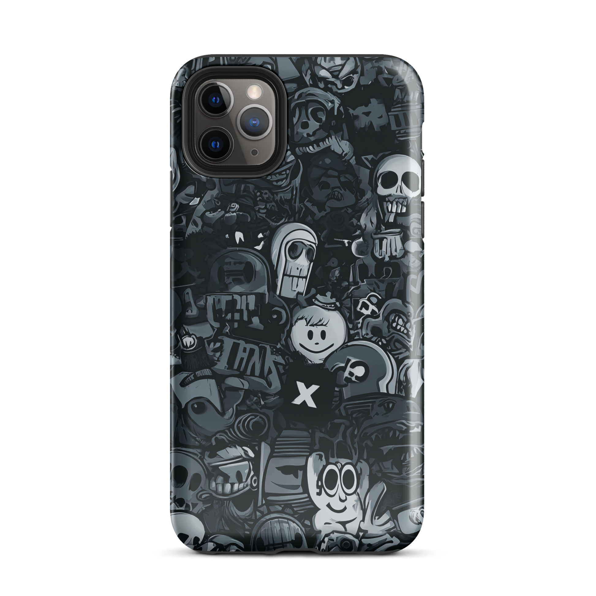 Midnight stickers phone case | Dark graphic collage NZ